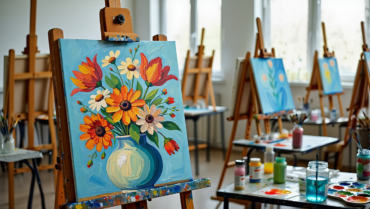 Oil Painting: Impressionistic Flower Vase Painting (On-Demand)